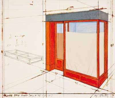 Orange Store Front, Project - Signed Print by Christo 1991 - MyArtBroker