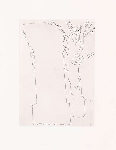 Column And Tree - Signed Print by Ben Nicholson 1967 - MyArtBroker