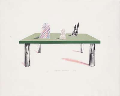 Glass Table With Objects - Signed Print by David Hockney 1969 - MyArtBroker