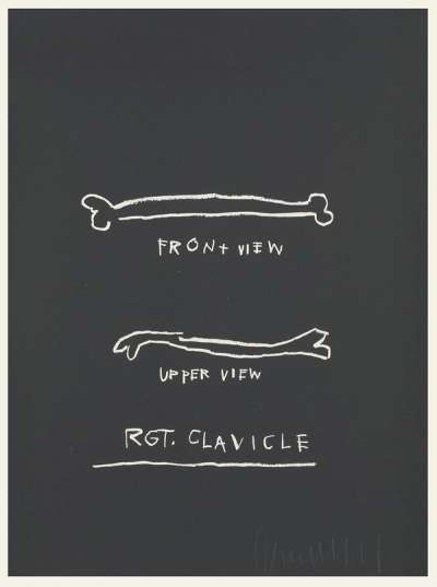 Anatomy, Right Clavicle - Signed Print by Jean-Michel Basquiat 1982 - MyArtBroker