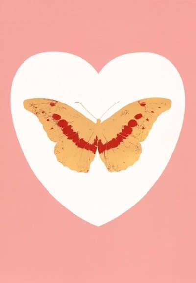 I Love You (white, pink, cool gold, poppy red) - Signed Print by Damien Hirst 2015 - MyArtBroker