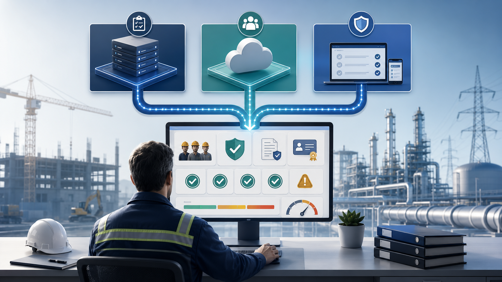 Safety manager comparing contractor-management platforms for construction, industrial, and utility operations.