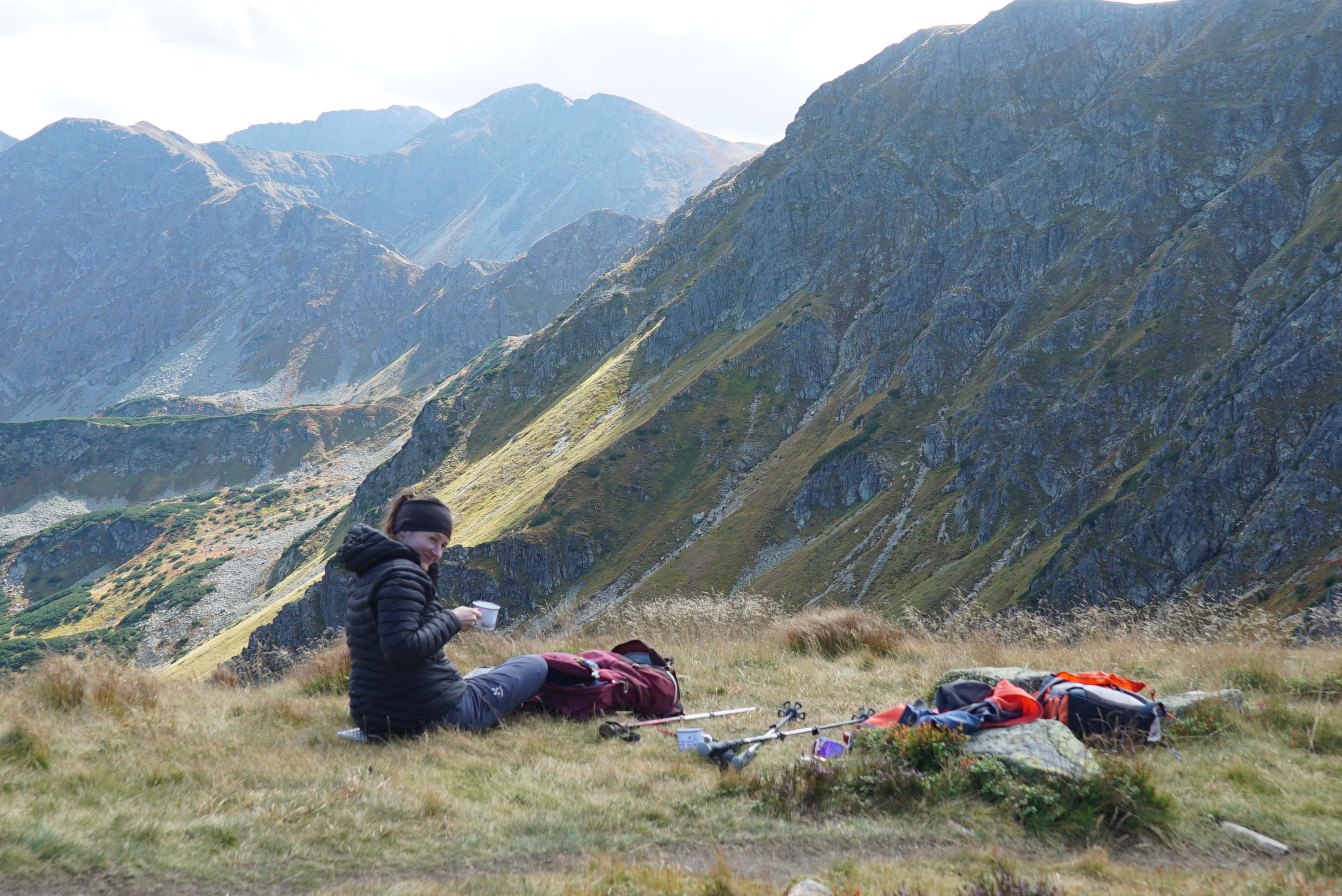 girl with view mountains western tatras
