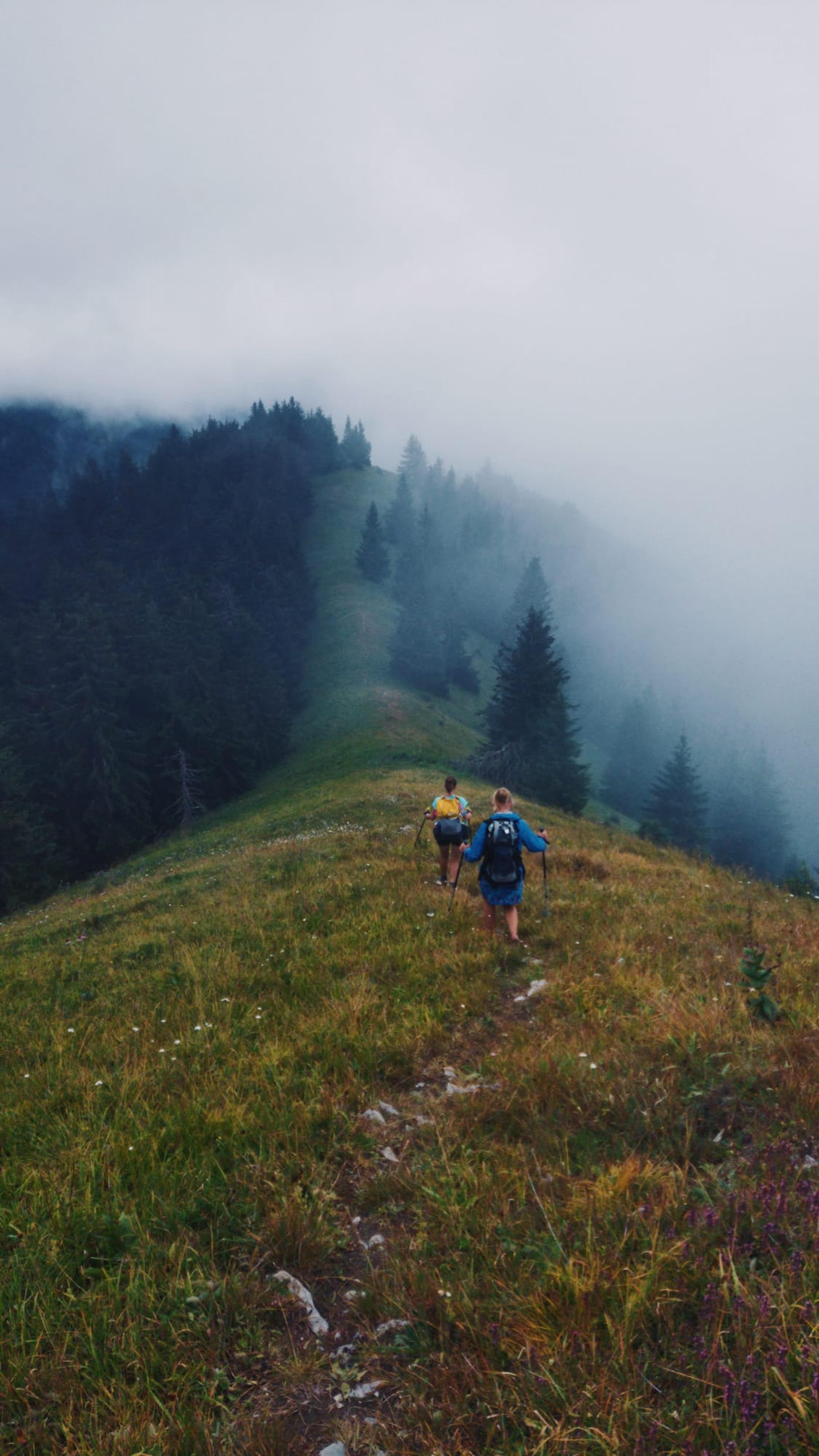 hike hikers fog wild velka fatra road trail hidden