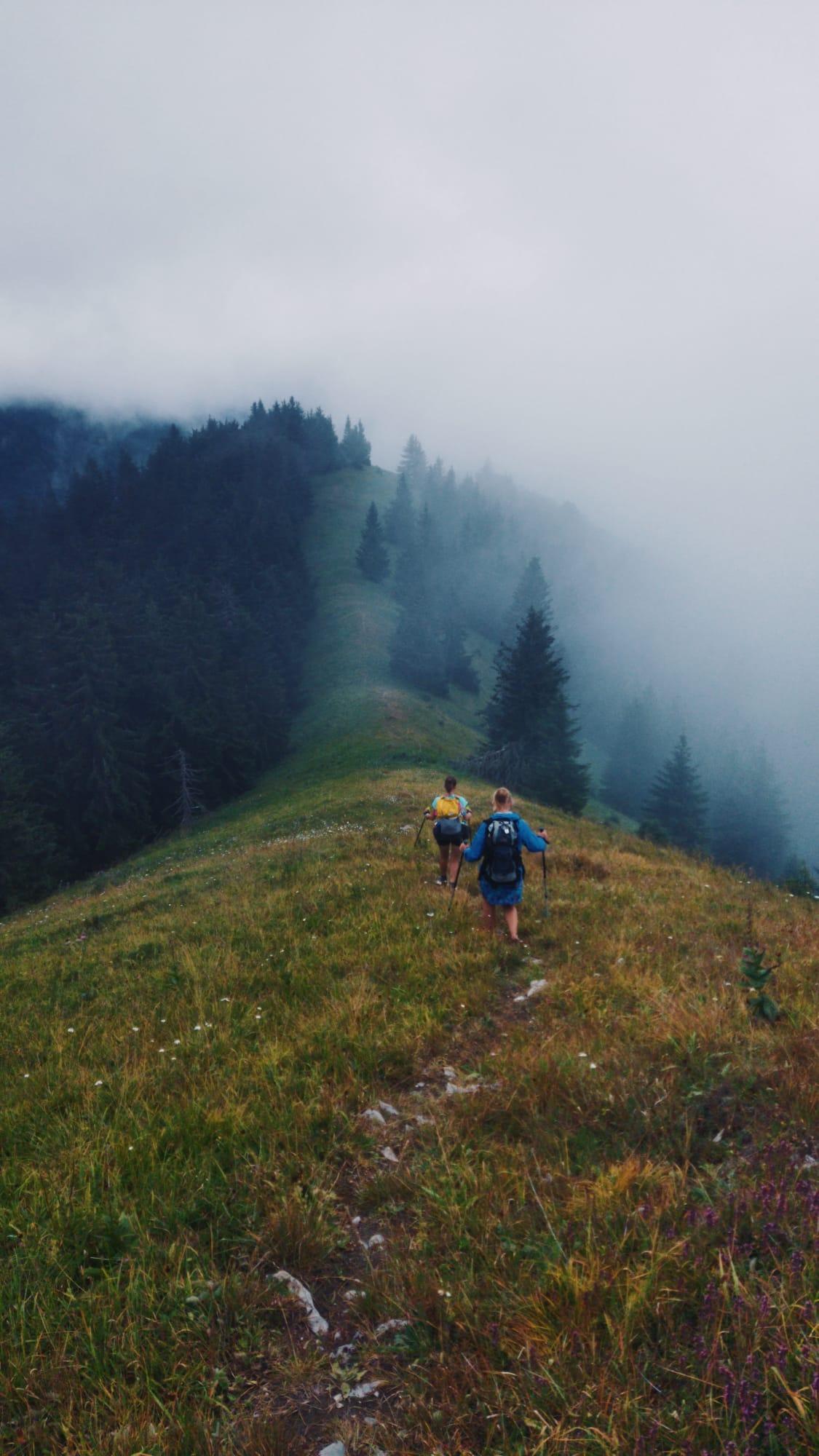 hike hikers fog wild velka fatra road trail hidden