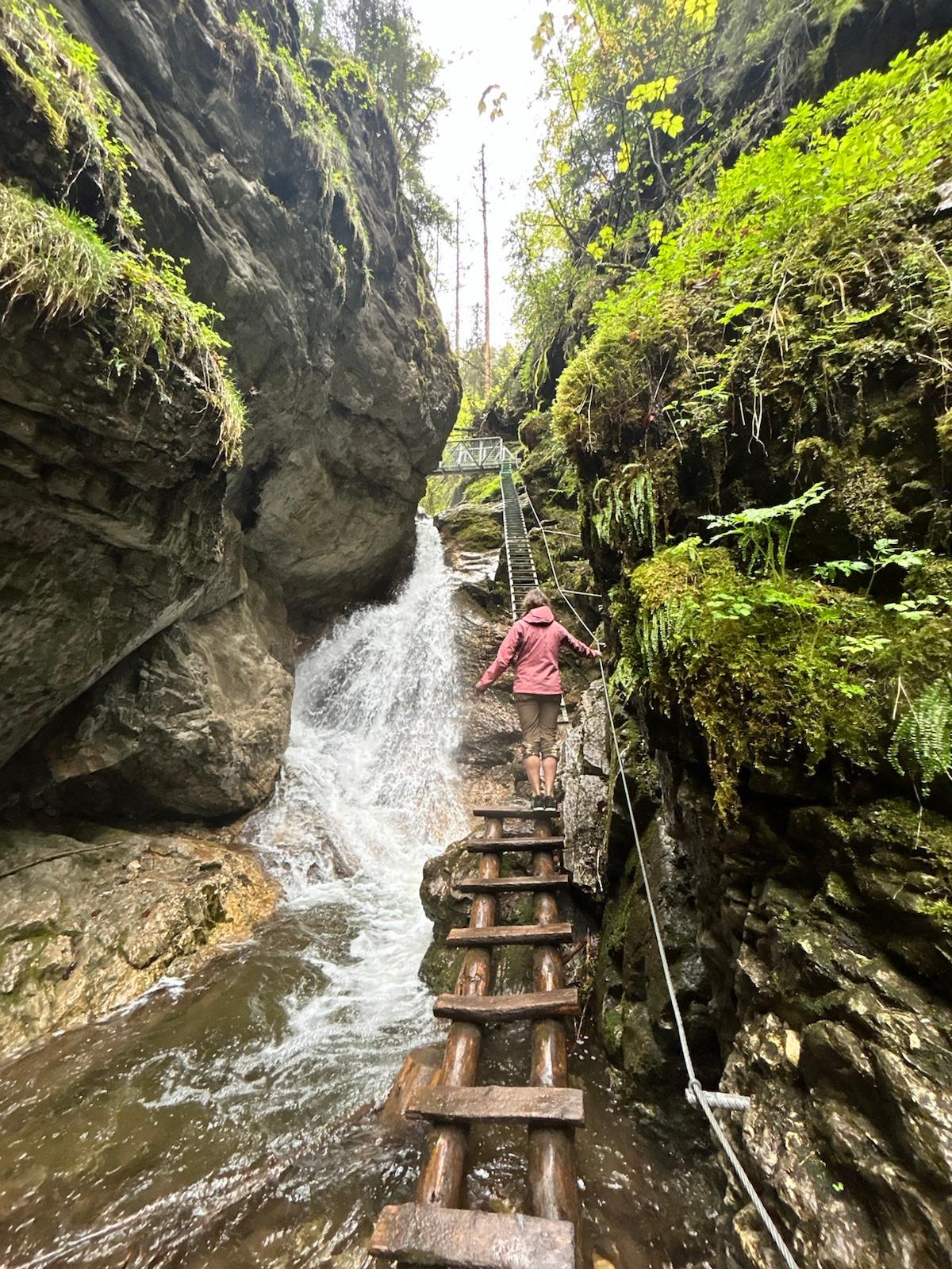 ledder george waterfall water trees slovak paradise