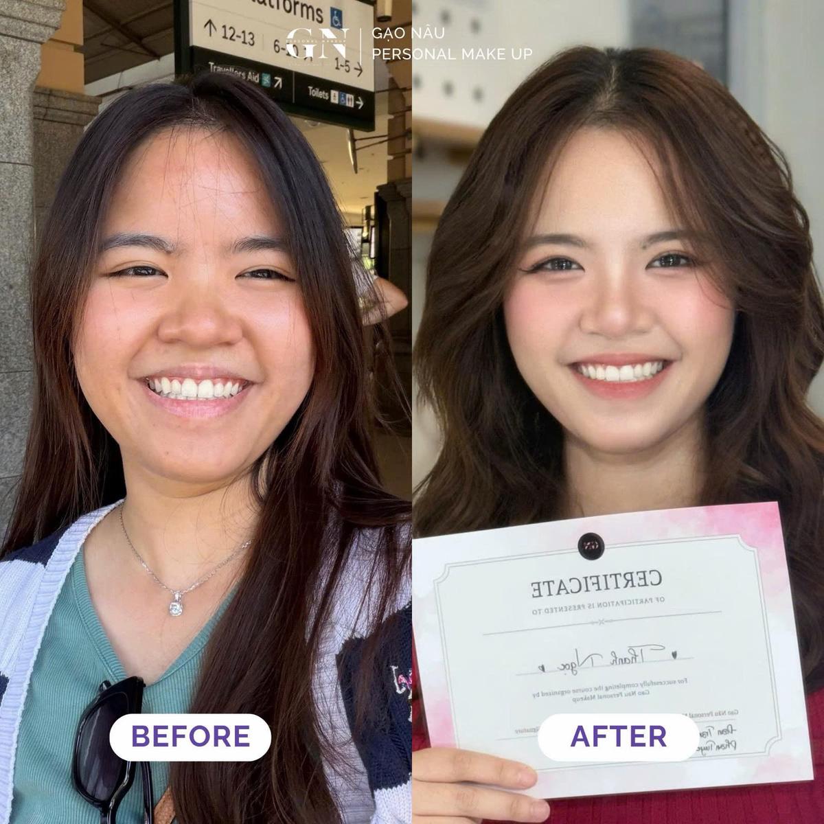 Ảnh sau — Lột xác tông ấm cho da ngăm — Thu Ấm Thuần
