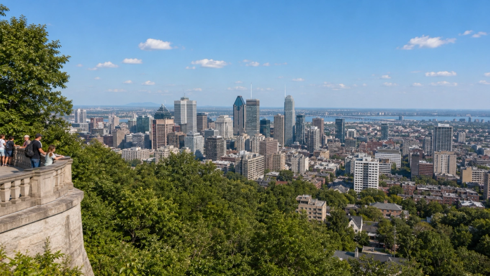Montréal skyline from the Mont-Royal lookout