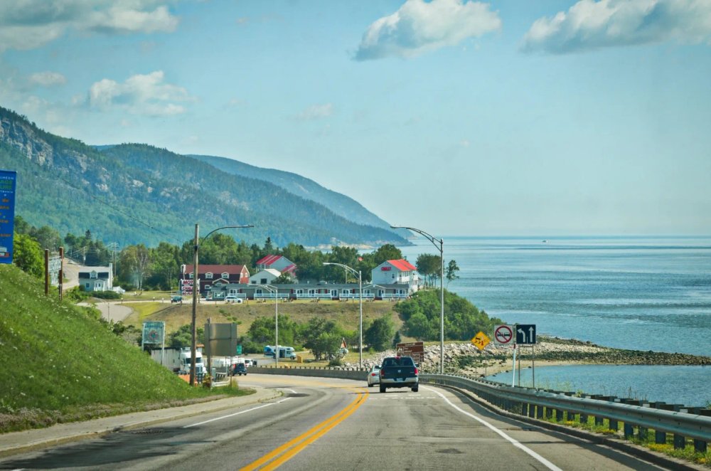 Charlevoix road trip scenery along the St Lawrence River in Quebec