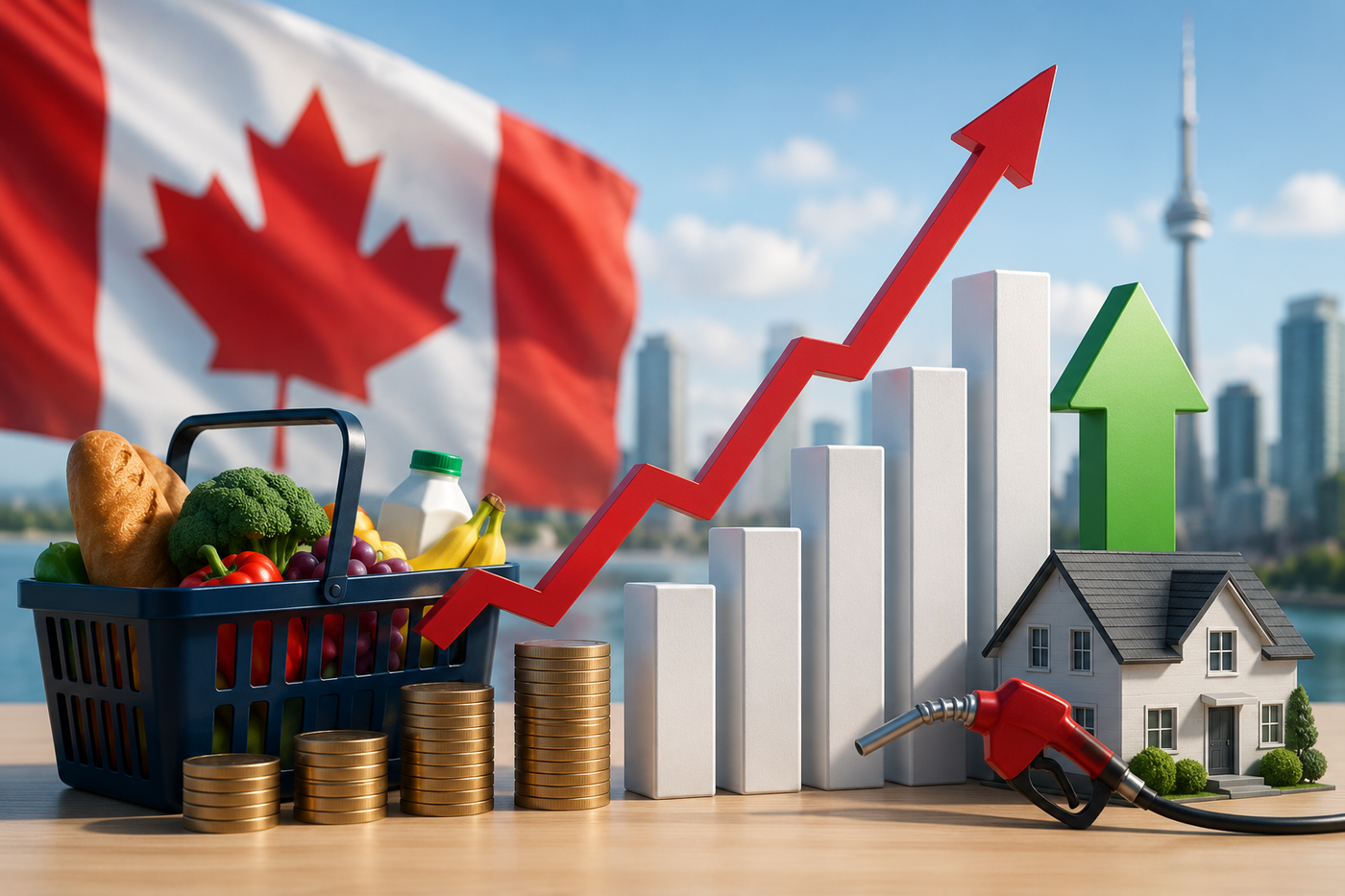 Image showing inflation going up for groceries