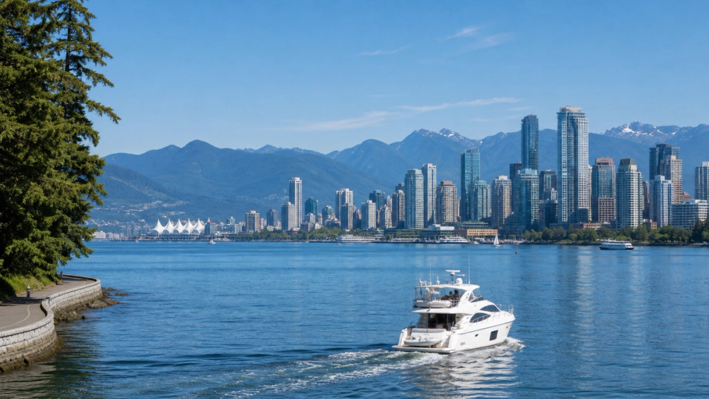 Private yacht charter in Coal Harbour and English Bay, Canada