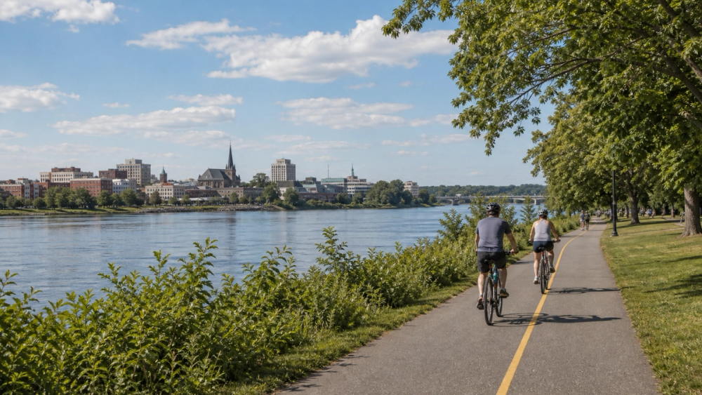 Follow rivers and trails in Fredericton, Canada
