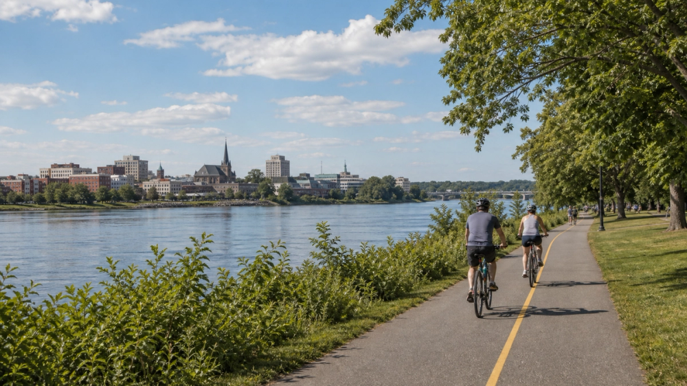 Follow rivers and trails in Fredericton, Canada