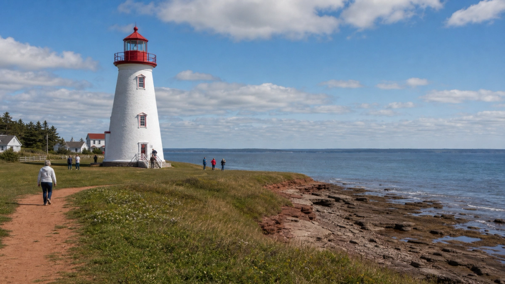 Climb PEI’s oldest lighthouse at Point Prim, Canada