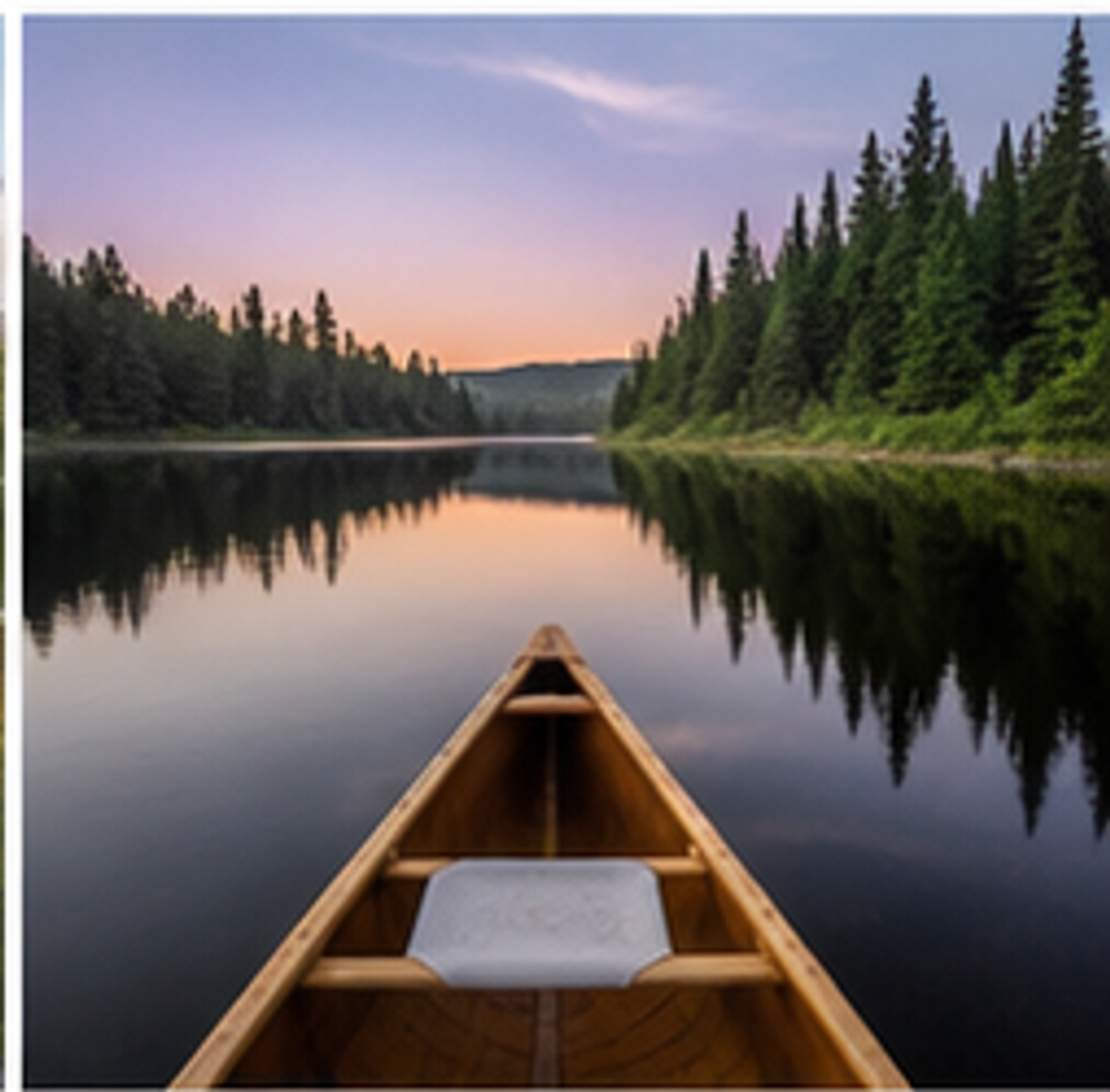 Canoe in Algonquin Provincial Park in Canada