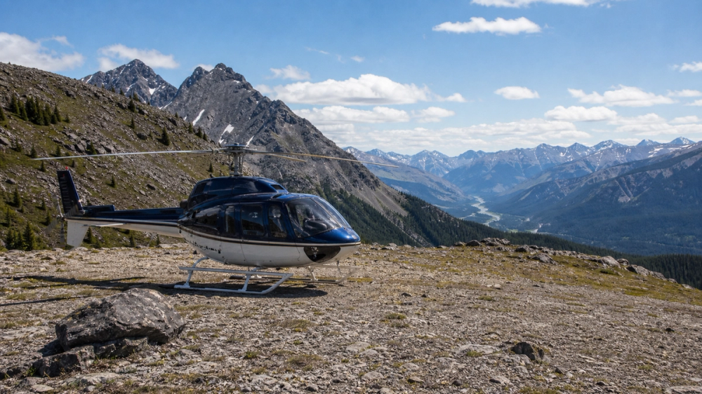 Helicopters over Kananaskis and private-jet exits from YYC, Canada