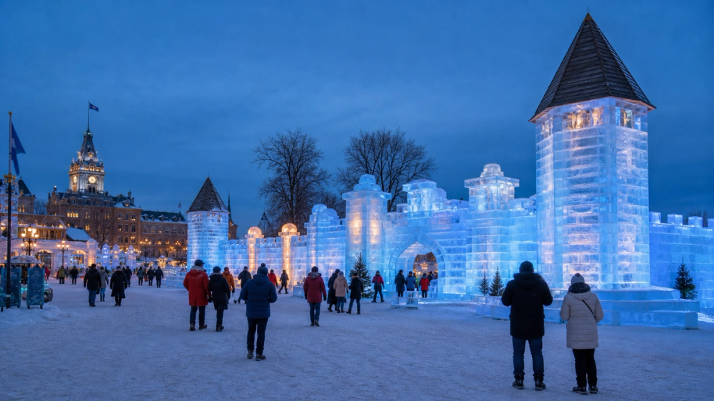 Québec Winter Carnival ice palace in Québec City