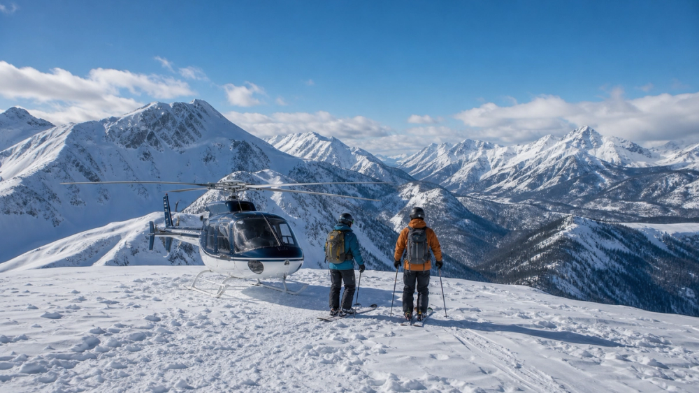 Private heli-skiing at CMH Valemount, BC, Canada