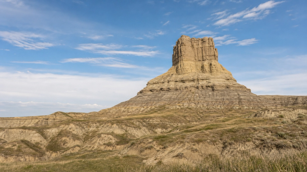 Castle Butte in the Big Muddy Badlands near Coronach Saskatchewan