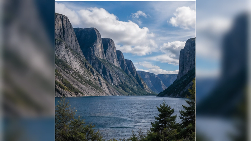 Fjord-like cliffs and coastal scenery in Gros Morne National Park