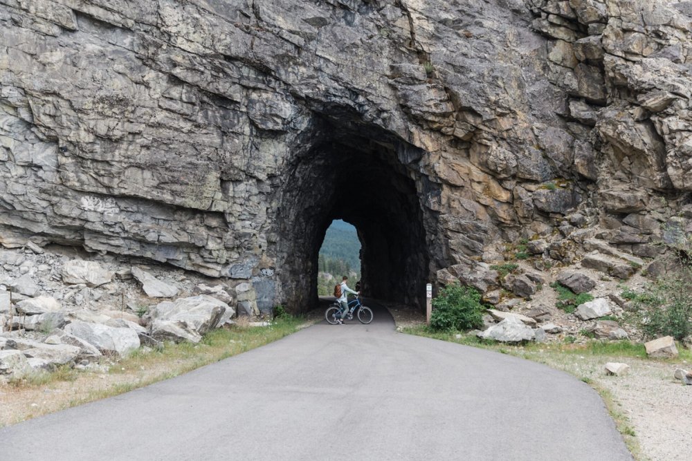 Little Tunnel on the KVR Trail with Okanagan Lake views