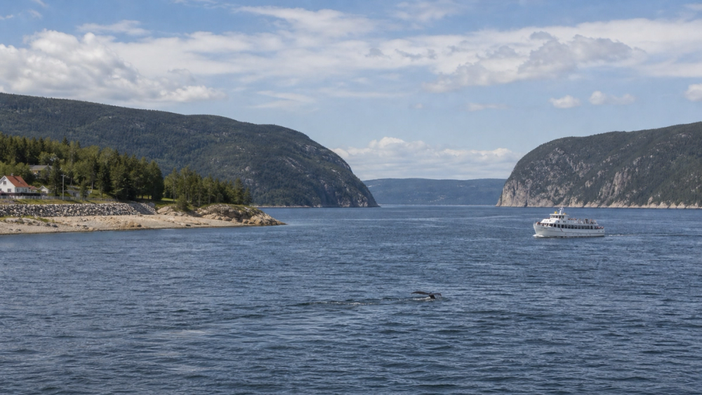 Tadoussac and the Saguenay Fjord meeting the St. Lawrence River