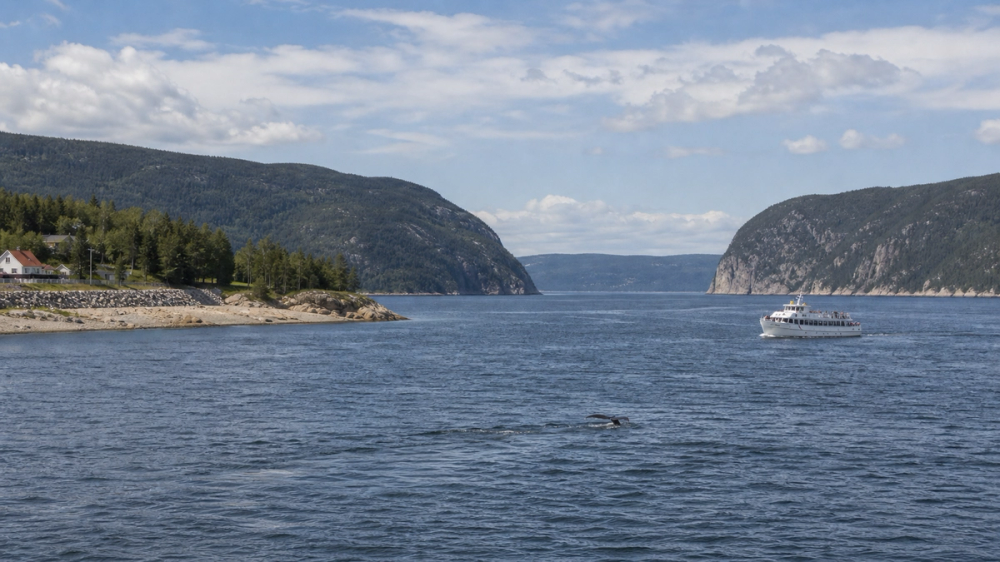 Tadoussac and the Saguenay Fjord meeting the St. Lawrence River