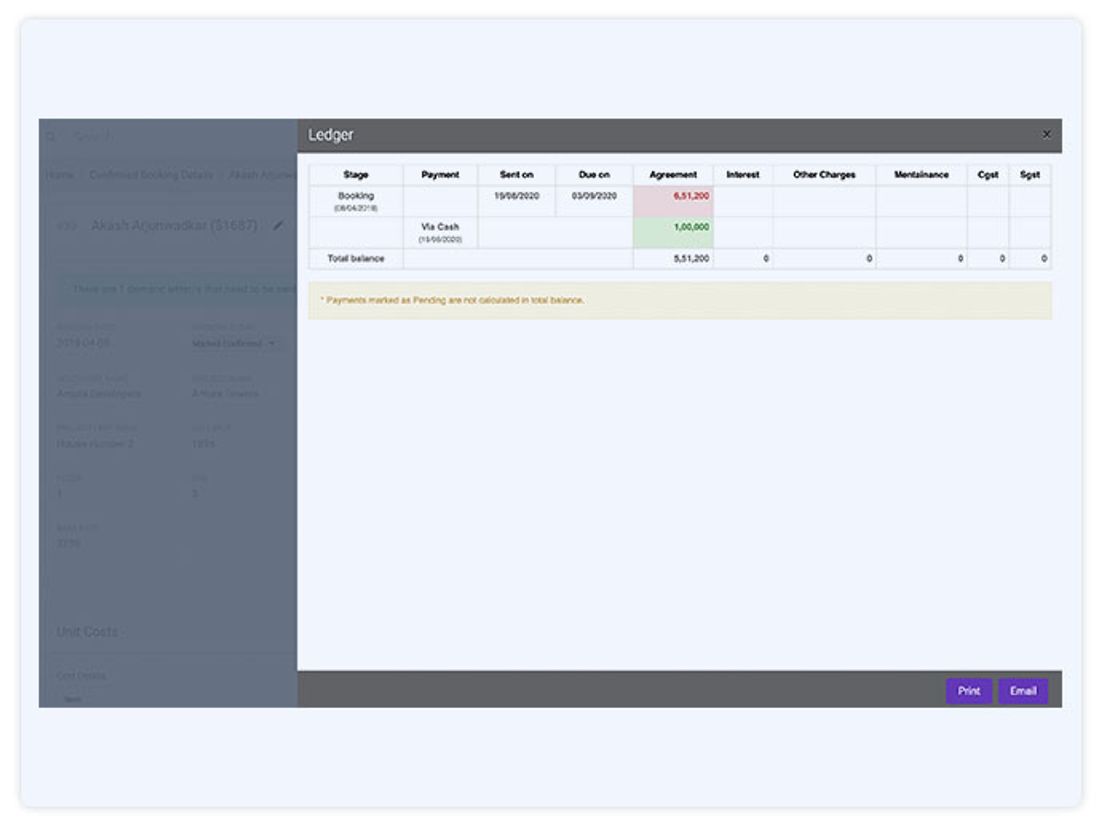 One Click Access to Customer Ledgers