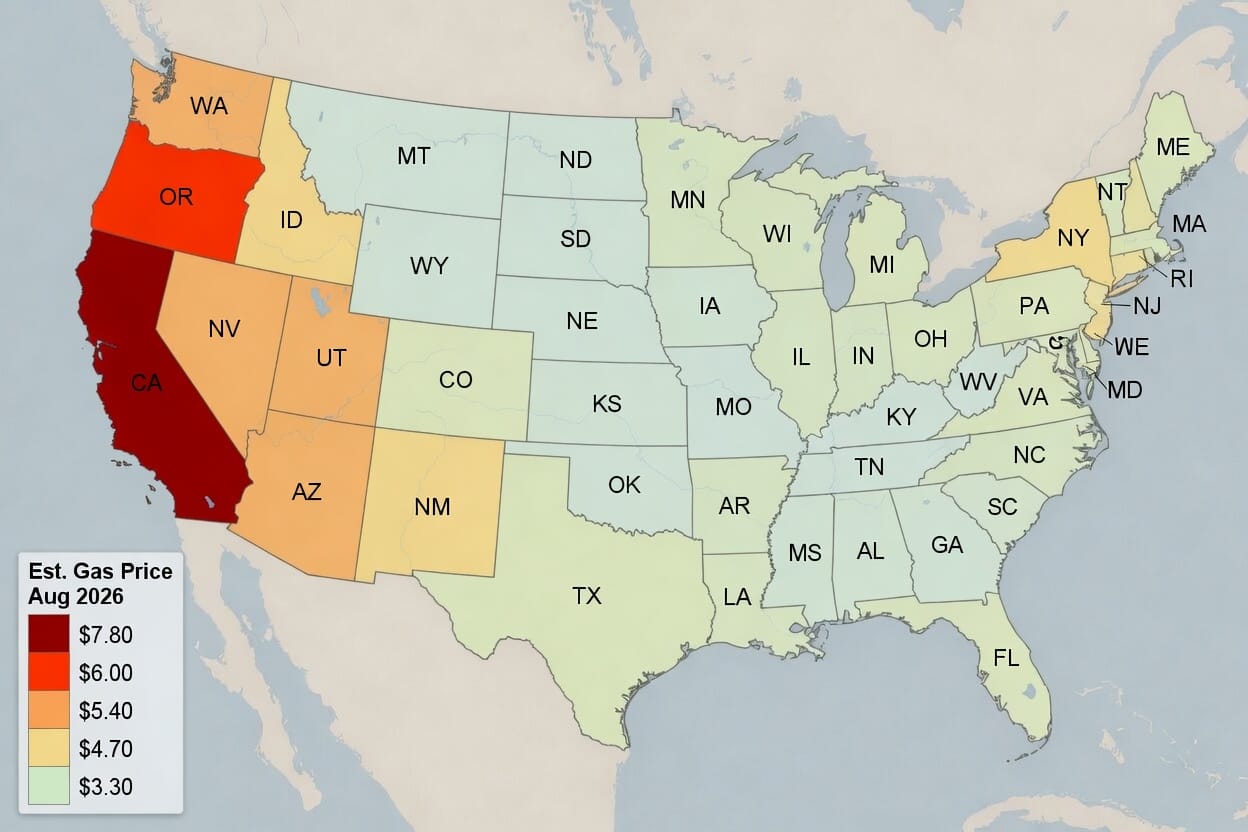 Pump Prices 2026–2027: Why the Rest of the Country Gets Relief While California Pays More