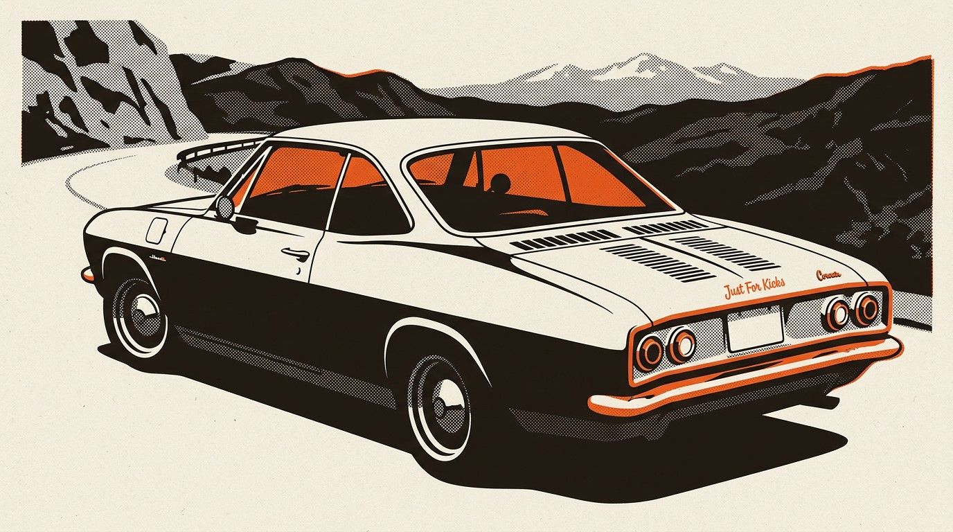 'Just For Kicks' 1966 Chevy Corvair restomod.