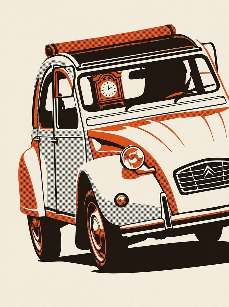 1983 Citroën 2CV mid-corner on Lime Rock Park's main circuit during a parade lap.