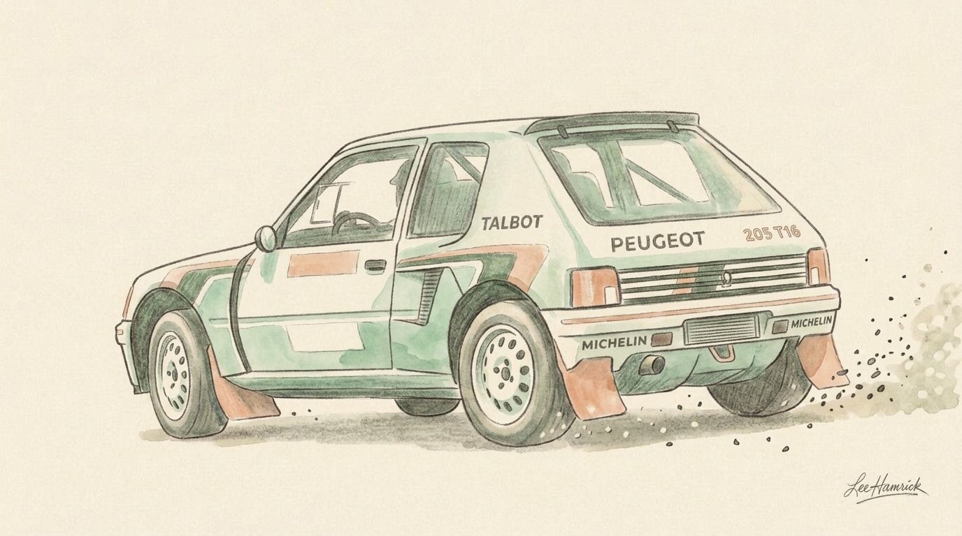 Peugeot 205 T16, Group B World Rally Championship, 1985-1986 season.