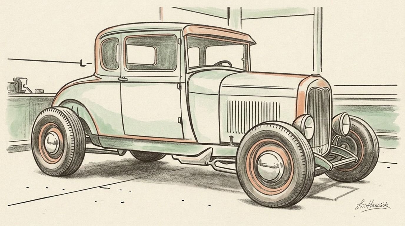 Gumby the Hot Rod, 1929 Ford Model A coupe.