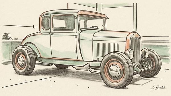 Gumby the Hot Rod, 1929 Ford Model A coupe.