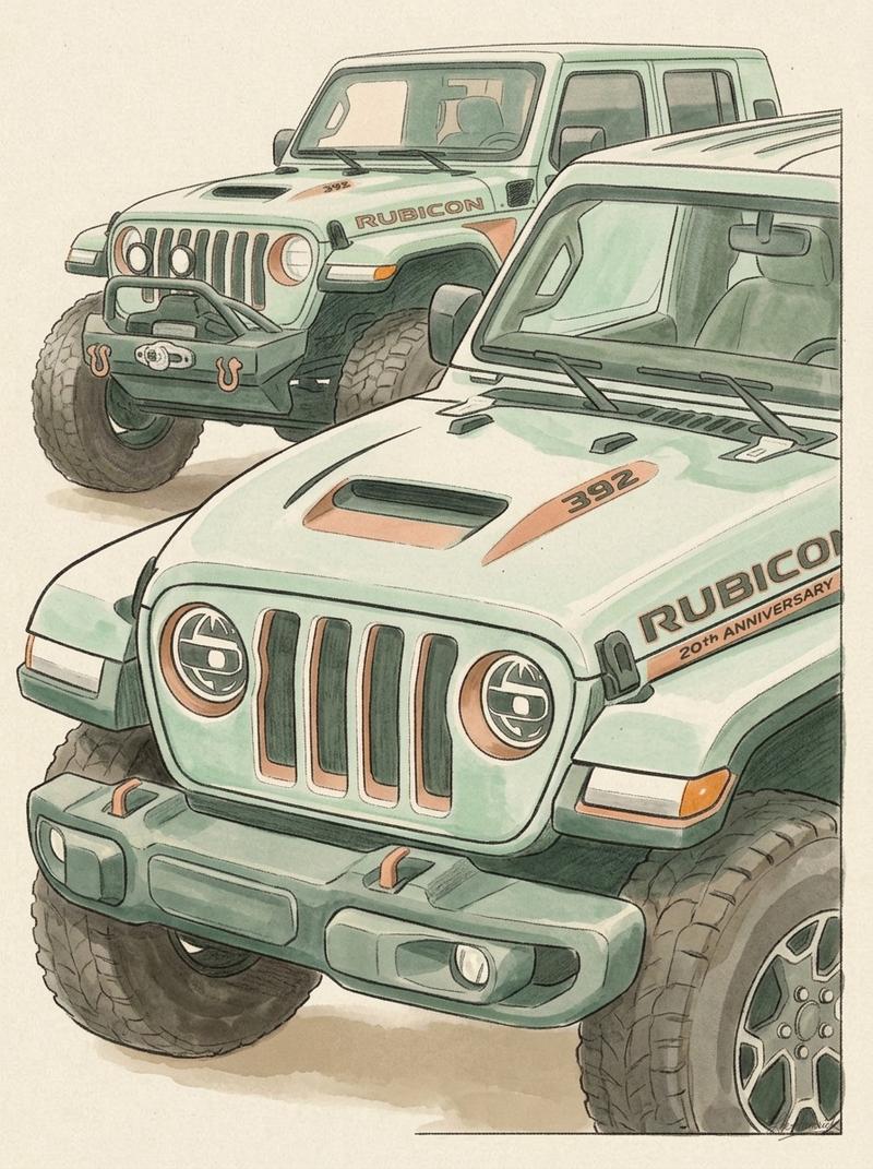 2023 Jeep Wrangler Rubicon 392 20th Anniversary Edition in Earl Grey, from the John Harrah estate auction.