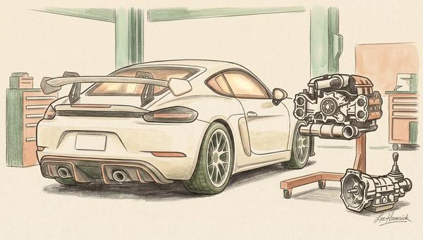 718 Cayman GT4 RS manual swap build project.