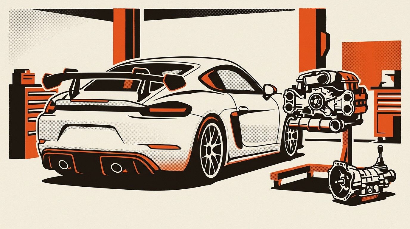718 Cayman GT4 RS manual swap build project.