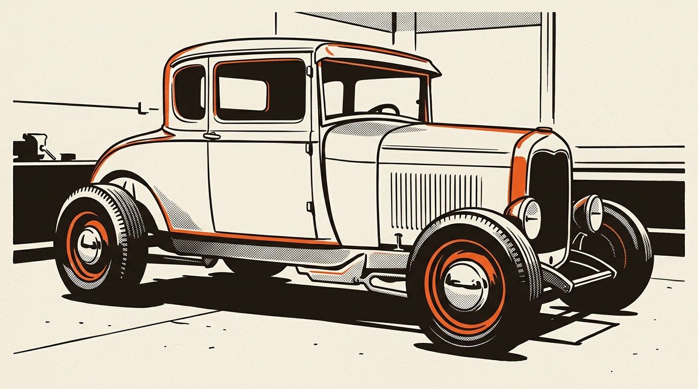 Gumby the Hot Rod, 1929 Ford Model A coupe.