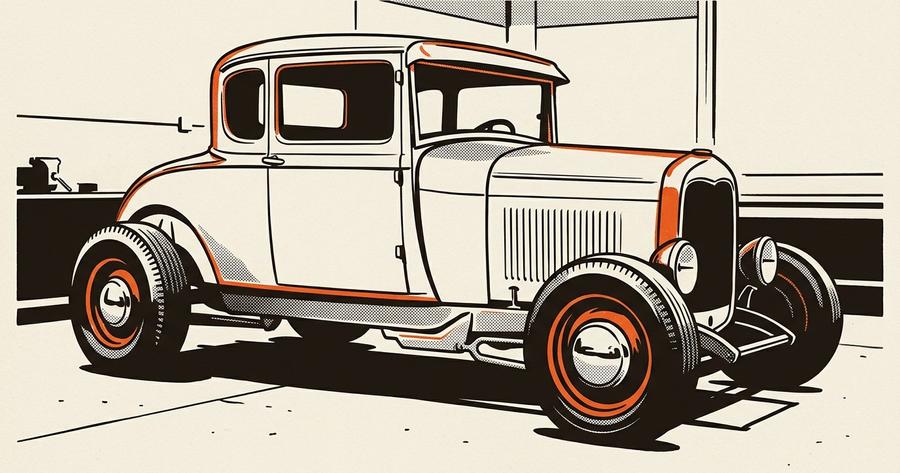 Gumby the Hot Rod, 1929 Ford Model A coupe.