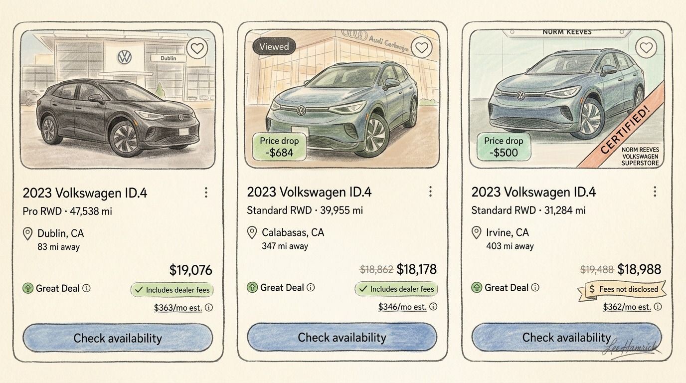 Some EV prices are collapising