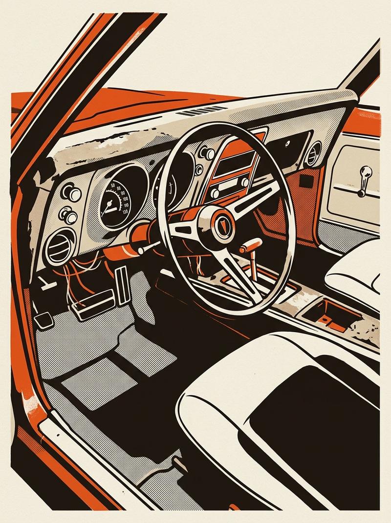 Project Fired-Bird 1968 Pontiac Firebird interior.