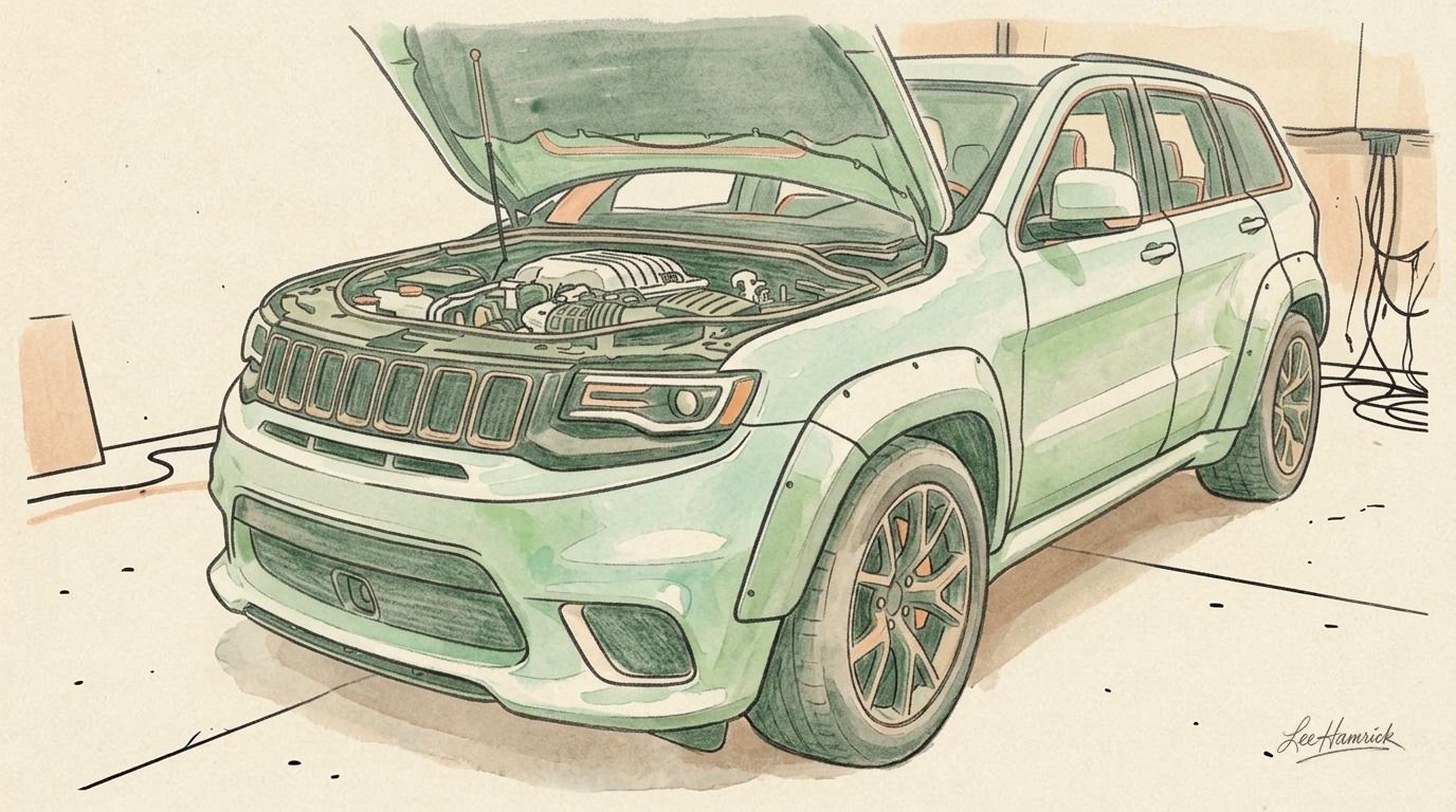 Demon-swapped widebody Jeep Grand Cherokee Trackhawk build.