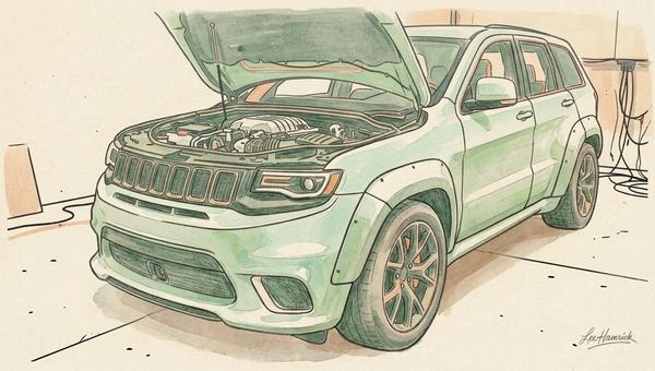 Demon-swapped widebody Jeep Grand Cherokee Trackhawk build.