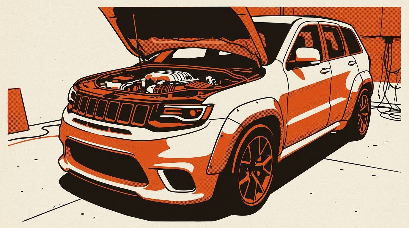 Demon-swapped widebody Jeep Grand Cherokee Trackhawk build.