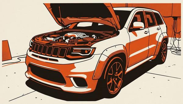 Demon-swapped widebody Jeep Grand Cherokee Trackhawk build.