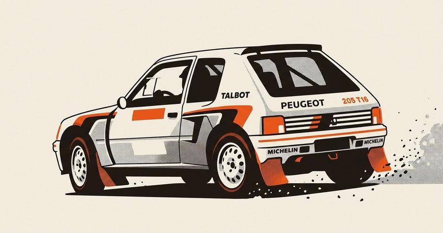 Peugeot 205 T16, Group B World Rally Championship, 1985-1986 season.