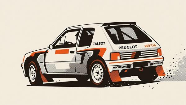Peugeot 205 T16, Group B World Rally Championship, 1985-1986 season.