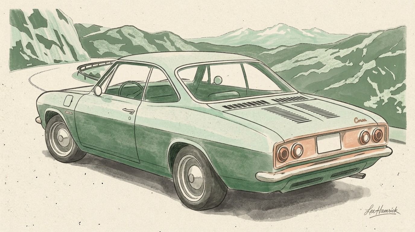 'Just For Kicks' 1966 Chevy Corvair restomod.