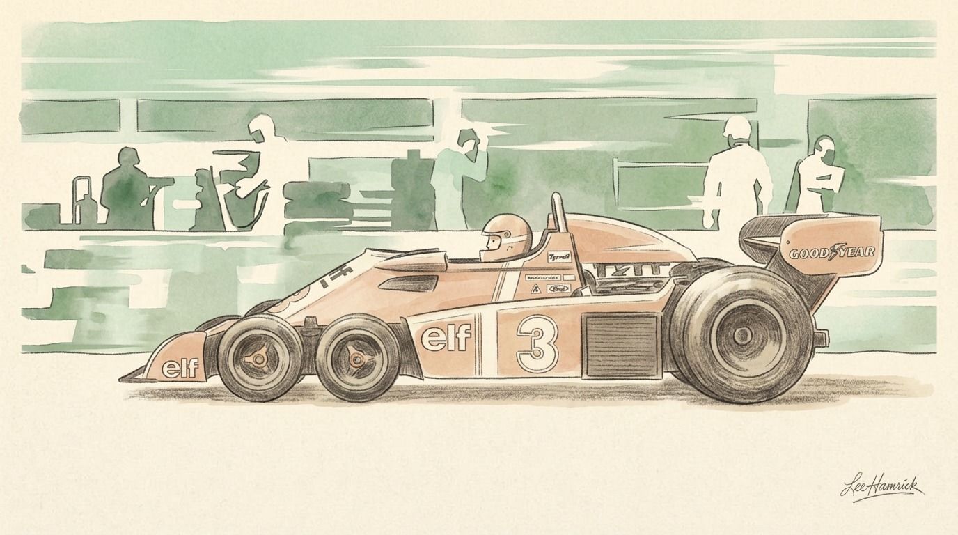 The Tyrrell P34: Why Six Wheels Made Perfect Sense (And Why Nobody Tried It Again)