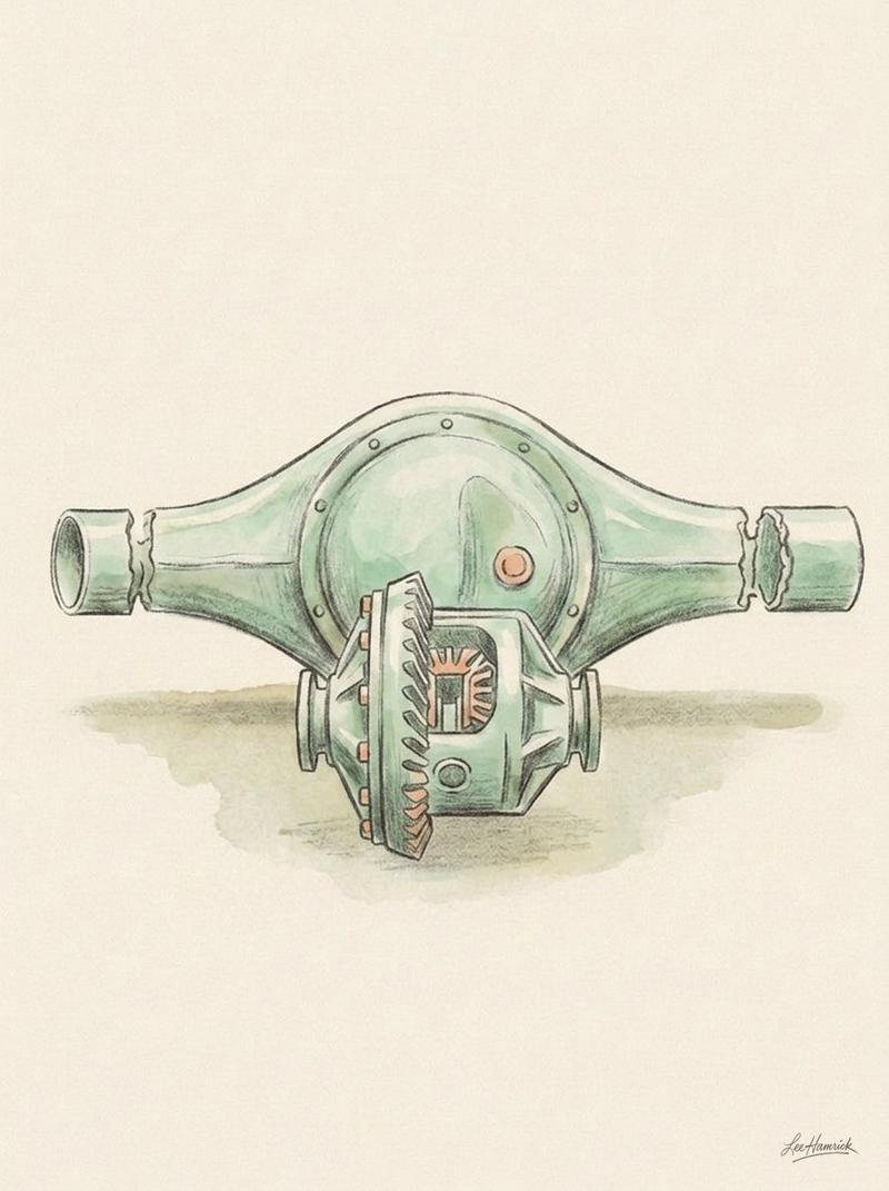 Narrowed Ford 9-inch rear axle housing from the Gumby build.